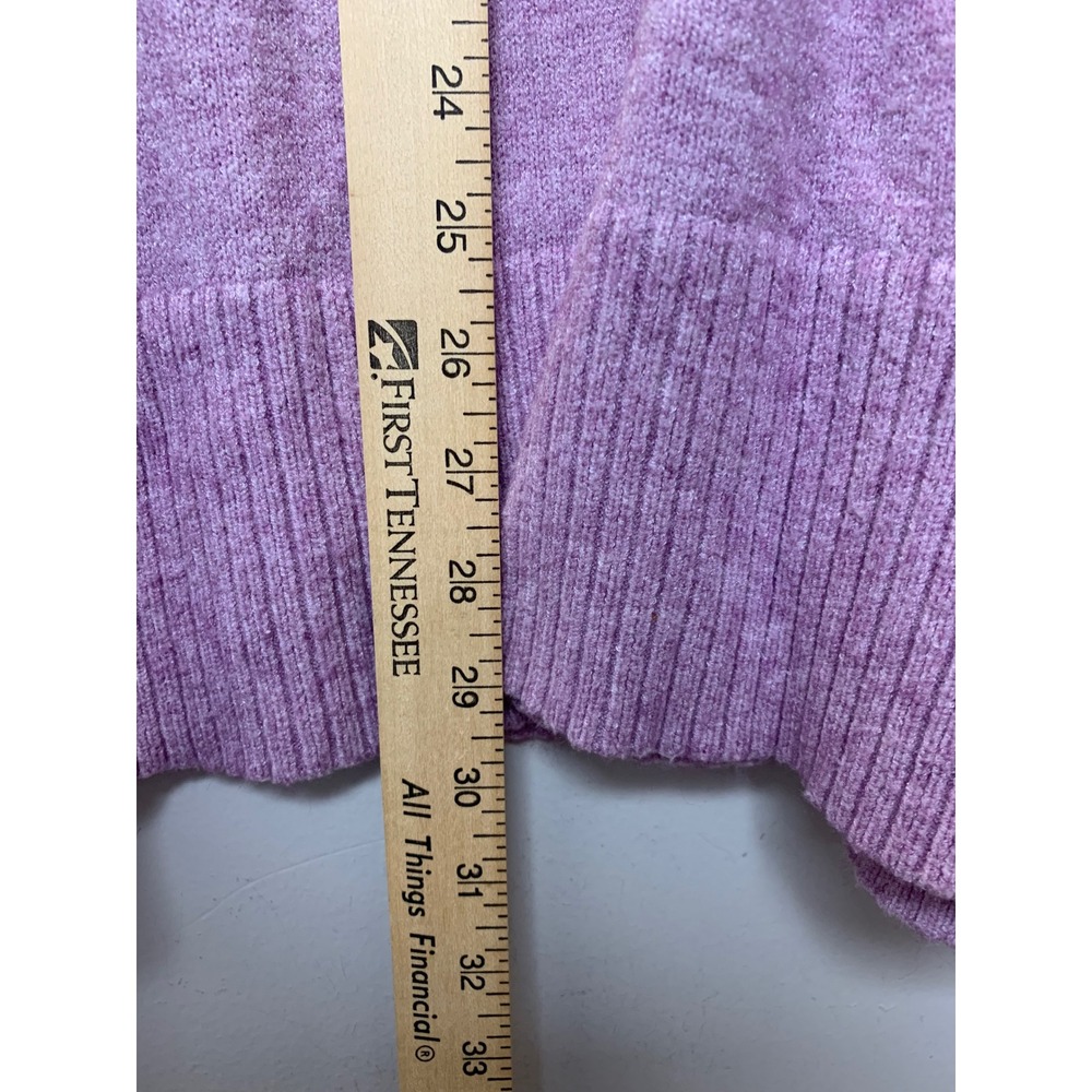 Anthropologie Cowl Neck Sweater Womens Medium Lavender Excellent Ribbed Tunic - Picture 4 of 7